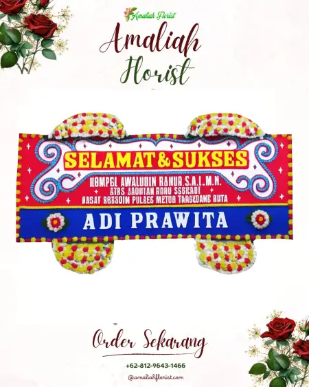 Papan Bunga Ucapan Selamat Pleburan